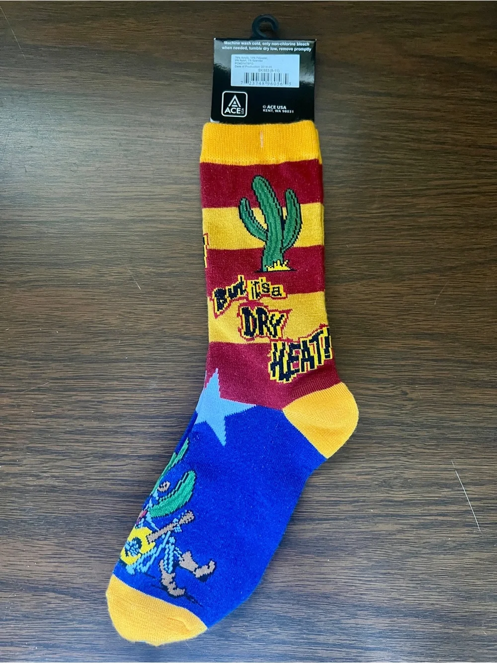 NWT- Ace USA Texas Socks - One Size Fits Most